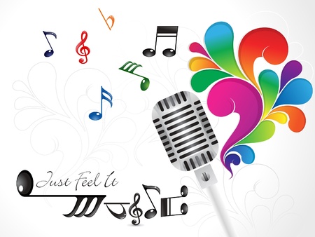 abstract colorful musical mic vector illustrationのイラスト素材
