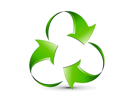 abstract creative glossy recycle icon vector illustrationのイラスト素材