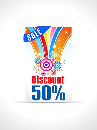  abstract fifty percent discount card template vector illustrationのイラスト素材