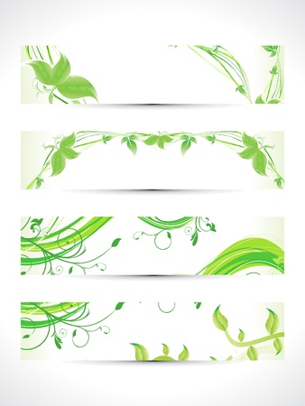 abstract multiple eco banner set illustrationのイラスト素材