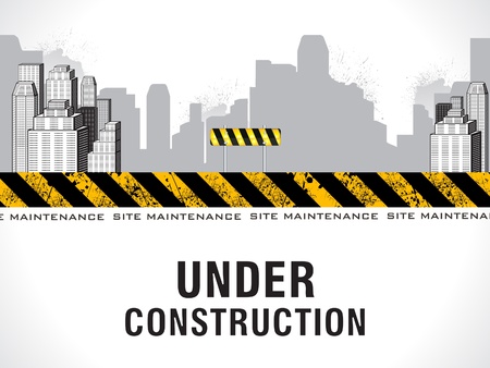 abstract under construction background  illustrationのイラスト素材