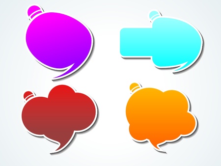 abstract colorful callout shape vector illustrationのイラスト素材