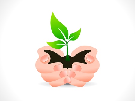 abstract save plant icon vector illustrationのイラスト素材
