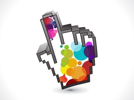 abstract colorful hand iconのイラスト素材