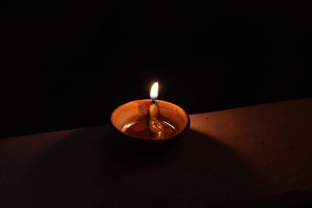 traditional lamps on the festival of diwali night