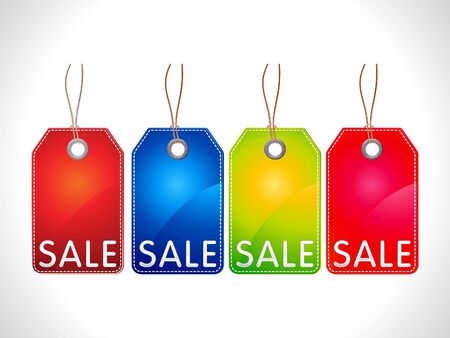 abstract multiple sale tag vector illustrationのイラスト素材