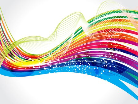 abstract colorful rainbow wave backgroundのイラスト素材