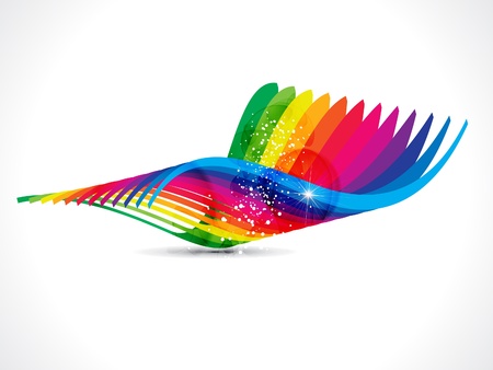 abstract colorful rainbow wave backgroundのイラスト素材