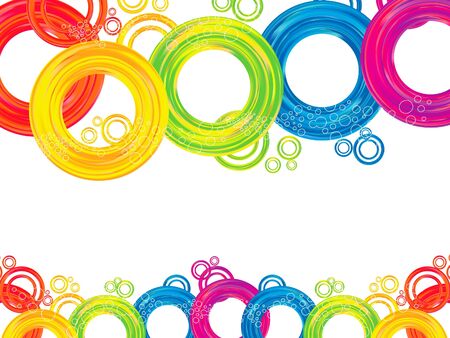 abstract  colorful rainbow circle  vector illustrationのイラスト素材
