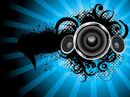 abstract grunge sound background illustrationのイラスト素材