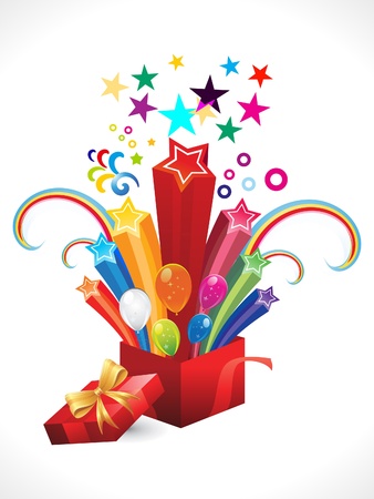 abstract colorful magic box explode vector illustrationのイラスト素材