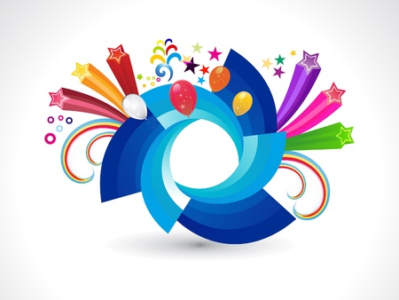 abstract rainbow rounded circle explode vector illustrationのイラスト素材