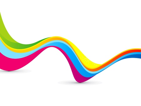 abstract colorful rainbow wave background vector illustrationのイラスト素材
