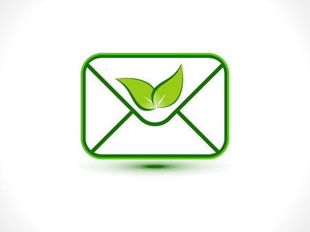 abstract eco mail icon vector illustrationのイラスト素材