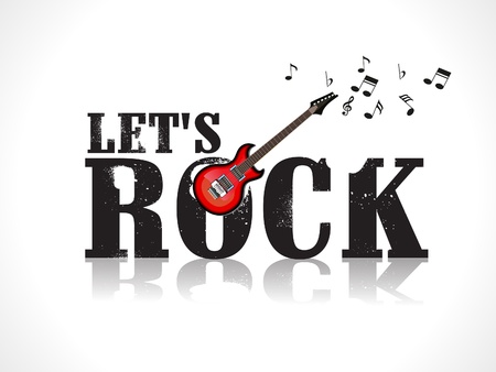 lets rock background with guitar のイラスト素材