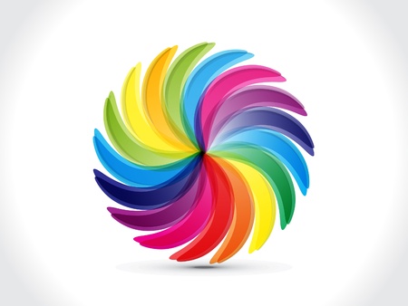 abstract colorful rainbow circle background vector illustration のイラスト素材
