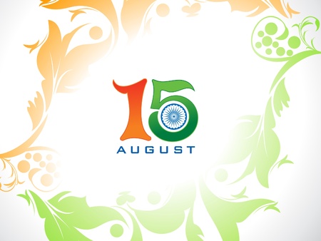 abstract artistic Indian independence day background illustrationのイラスト素材