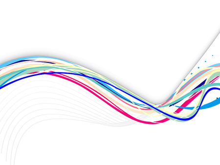 abstract colorful wave background vector illustrationのイラスト素材