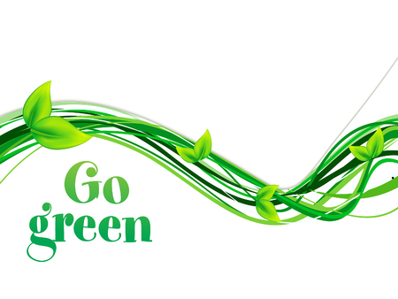 abstract go green background vector illustrationのイラスト素材
