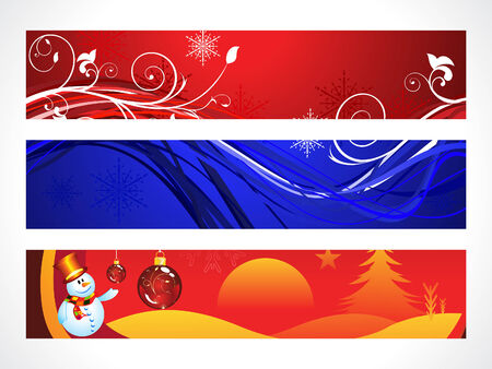  abstract colorful christmas banner set vector illustrationのイラスト素材