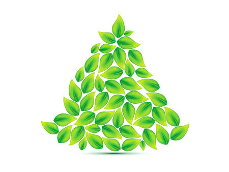 abstract eco based christmas tree vector illustrationのイラスト素材