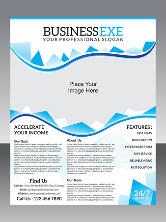 abstract business flyer vector illustrationのイラスト素材