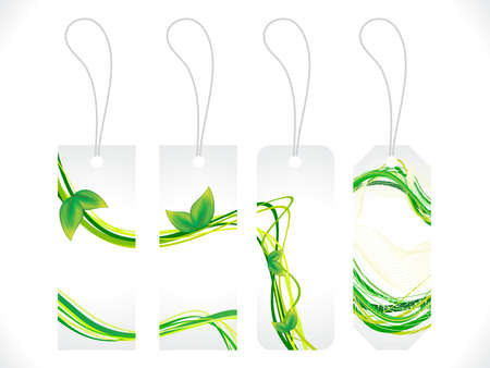 abstract multiple green eco sale tag vector illustrationのイラスト素材