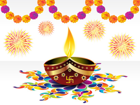 Ilustración de abstract diwali background vector illustration - Imagen libre de derechos