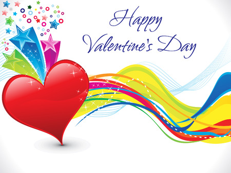 abstract colorful love wave background vector illustrationのイラスト素材