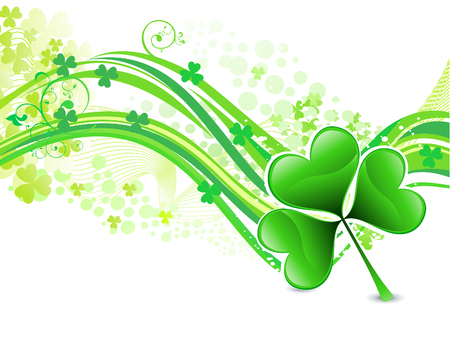 abstract artistic st patrick wave background vector illustrationのイラスト素材