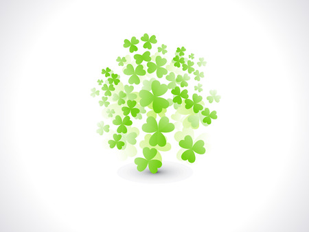 abstract st patrick flying clover vector illustrationのイラスト素材