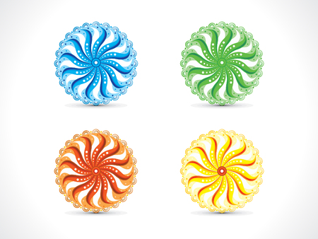 abstract artistic multiple colorful circle vector illustrationのイラスト素材