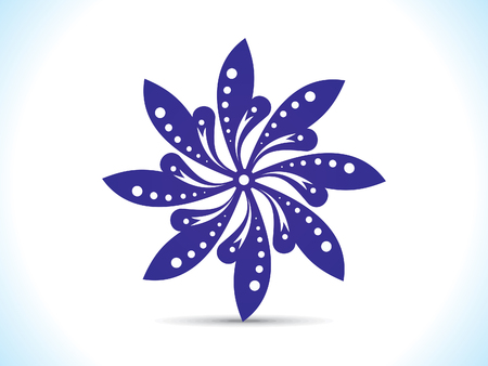 abstract artistic blue floral vector illustrationのイラスト素材