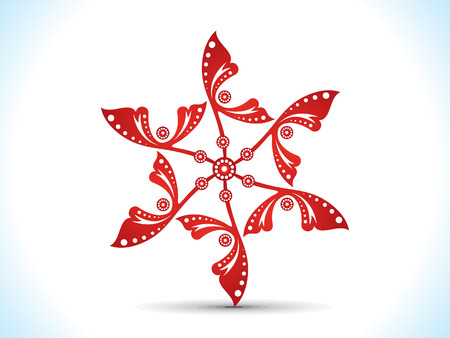 abstract artistic red floral vector illustrationのイラスト素材
