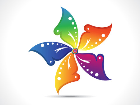 abstract artistic colorful floral vector illustrationのイラスト素材