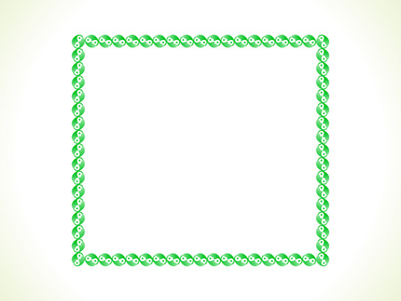 abstract artistic green border vector illustrationのイラスト素材