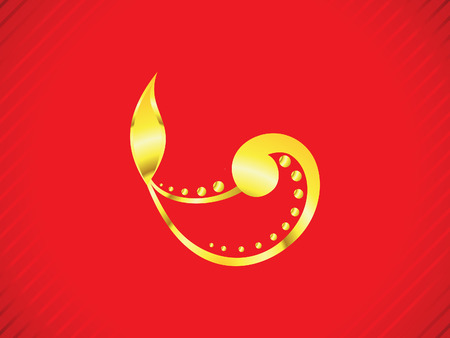 abstract artistic golden diwali vector illustrationのイラスト素材