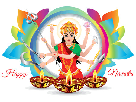 abstract artistic colorful navratri background vector illustrationのイラスト素材