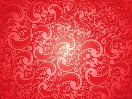 abstract artistic red floral pattern background vector illustrationのイラスト素材