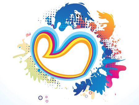 abstract artistic colorful heart explode vector illustrationのイラスト素材