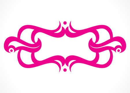 abstract artistic pink border illustrationのイラスト素材