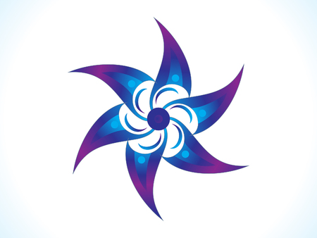 abstract artistic blue floral vector illustrationのイラスト素材