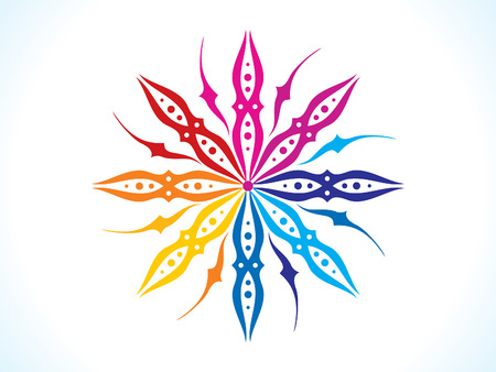 abstract artistic colorful circle vector illustrationのイラスト素材