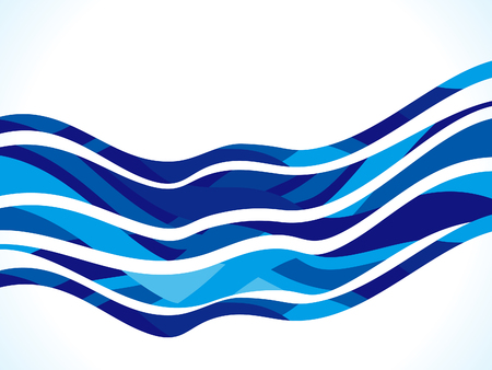 abstract artistic blue wave background vector illustrationのイラスト素材
