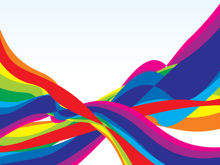 abstract artistic rainbow background vector illustrationのイラスト素材