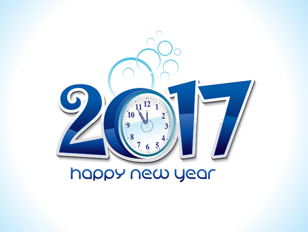 abstract artistic shiny blue new year text vector illustrationのイラスト素材