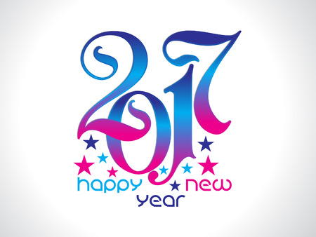 abstract artistic new year text vector illustrationのイラスト素材