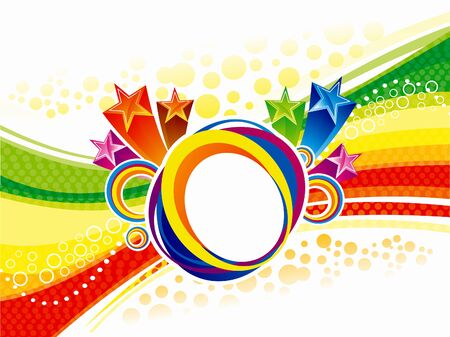 abstract artistic colorful wave explode vector illustrationのイラスト素材