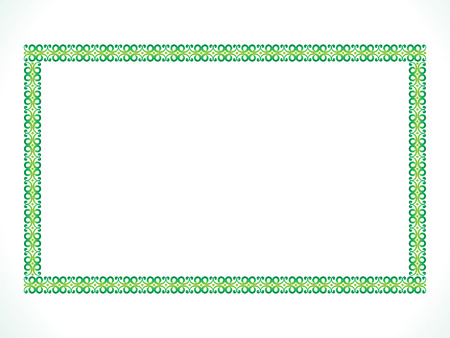 abstract artistic green border vector illustrationのイラスト素材