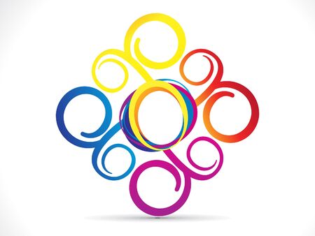 Abstract artistic colorful floral illustration.のイラスト素材